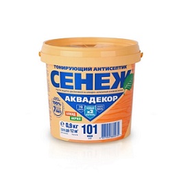 Средство защитное д/древесины "Сенеж Аквадекор", Х2-120 графит 0,9 кг.