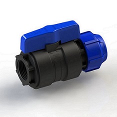 Кран шаровый обжим-вн 25-3/4 ПЭ PN16