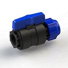 Кран шаровый обжим-вн 25-1/2 ПЭ PN16