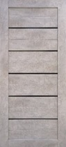 Дверной блок ДО ЭКОВуд Модель № 9 Цемент серый 2,1х0,8 (2,0х0,7) Лакобель черная с коробкой