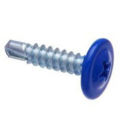 Саморез 4,2х19мм с пресс-шайбой, наконечник сверло (100 шт) синий RAL5005