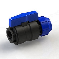 Кран шаровый обжим-вн 20-1/2 ПЭ PN16