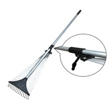 Грабли веерные 15 зубые раздвижные "GREEN GARDEN" черные 500мм