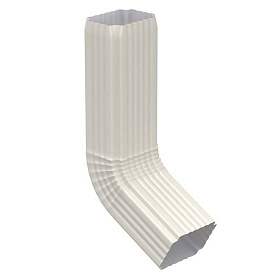 Труба водосточная с коленом 76х102х1000 белая RAL9003