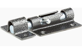 Засов накладной Делга с круглым ригелем универс. (антик. серебро)