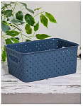 Корзина д/хранен, 3 л, 23.5х17.3х10.5 см, прямоуг, пластик, космик, с крыш, Violet, Береста, 521135