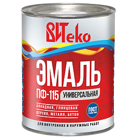 Эмаль бирюзовая ПФ 115 ВИТЕКО  0,8 кг.