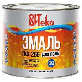 Эмаль д/пола золотисто-кор. ПФ 266 ВИТЕКО  2,6 кг.