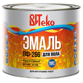 Эмаль д/пола золотистая ПФ 266 ВИТЕКО  1,8 кг.