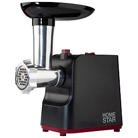 Мясорубка HOMESTAR STM-2039 2000Вт, 2 диска, реверс., черная