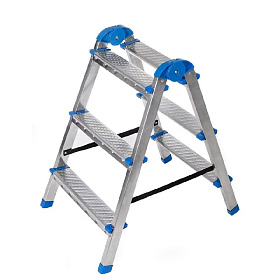 Стремянка двухсторонняя стальная (4х4) гальваническое покрытие 