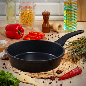 Сковорода  28см антипригар, Гурман Verde, черная ГМ2801ВИ, индукция