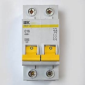 Выключатель автоматический 2полюс. С 16А/ВА 47-29 4.5кА ИЭК