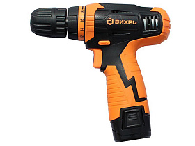 Аккумуляторный шуруповерт "Вихрь" ДА-12л-2к диам.сверления 18/8 дерево/металл 
