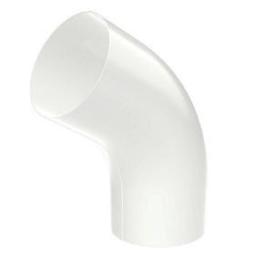 Колено гнутое оцинк. @100 (RAL9003) бел. 
