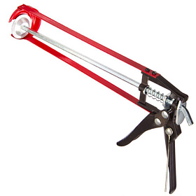 Пистолет для герметика усиленный с мет. фиксатором, 225 мм скелетный. "ЕРМАК"