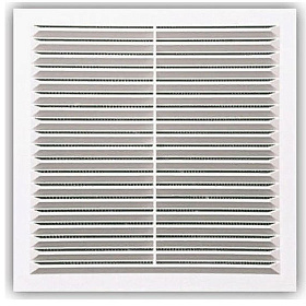 Решетка вент.190х190мм с моск. сеткой накл.жал. Э1919Н