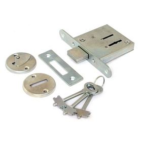 замок Врезной ЗВ 8-4 ОМЕГА сувальдный, прямоугол.ригель, 3 ключа