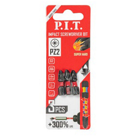 Бита ударная магнитная P.I.T. PZ2x25 мм, IMPACT, торсионная зона, 3 шт. (ASDR01-25PZ2)										