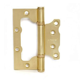 Петля накладная 100х75-В2-Steel-GМ АРЕСS мат. золото без врезки