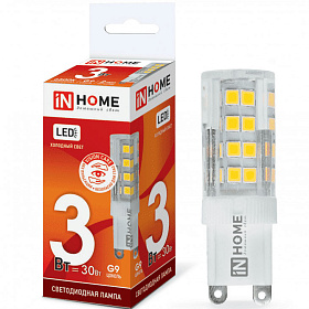 Лампа светодиод. LED-JCD-VC 3Вт 4000К нейтр. белый G9 230В IN HOME