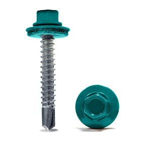 Саморез д/мет.черепицы 4,8х35 мм. (250 шт) бирюзовый RAL5021