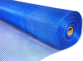 Сетка фасадная SPA Оптима (160гр/1м2), 100см х 50м, ячейка 5х5 синяя 