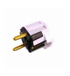 Вилка электрич. белая штепсел./угловая 16А с/з (В16-003)