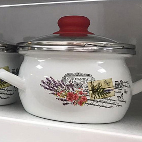 Кастрюля эмал.  1,5л сфера Прованс 1-2415112