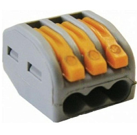 Клемма соединительная СК-413 (2,5мм2) (3 провода) проходная VKL