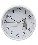 Часы настенные, 21х22х4 см, тихий ход, кругл, пластик, в асс, Зайка, Y4-5206