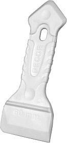 Шпатель двухсторонний DECOR 60мм, резин. ручка 