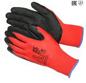 Перчатки нейлоновые с вспененным латексным покрытием !