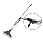 Грабли веерные 15 зубые раздвижные "GREEN GARDEN" черные 500мм