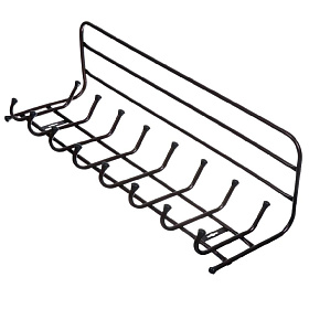 Вешалка настенная 26,5х80х24мм 8 крючков сталь, с полкой ВП8 медный антик