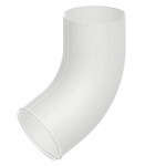 Колено сливное оцинк. @100 (RAL 9003) бел.
