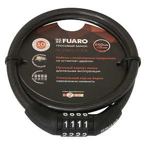 замок Навесной PL-0865- CODE велосипедный тросовый, кодовый