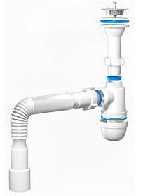 Сифон Ани 1 1/2"х40 с гибкой трубой 40х40/50 С0515