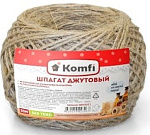 Шпагат джутовый, 50м, 560 текс, бурый, Komfi