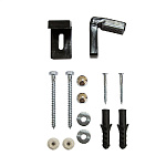 Крепление д/унитаза к полу  с угловыми кронштейнами