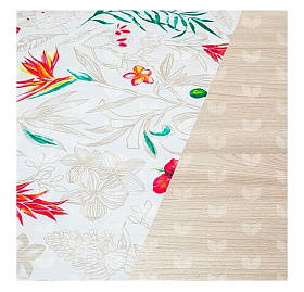 Клеенка столовая 1,32х25м. ПВХ 020-1 Гибискус 6997 6997-020-1