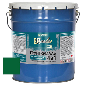 Грунт-эмаль  по ржавчине зеленая быстросохнущая ВИТ color 18 кг.