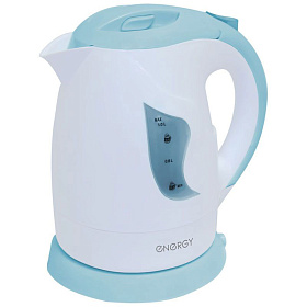Чайник эл. ENERGY E-209 (1,0л, диск) бело-голубой