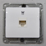 Механизм розетки 1-м СП Glossa комп. RJ45 бел. SchE GSL000181К