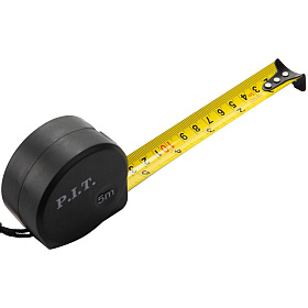 Рулетка с фиксатором P.I.T. CONTROL HTPM03-0525 (5м x 25мм х 0.03мм, 2 класс, мм/дюймы, ABS)