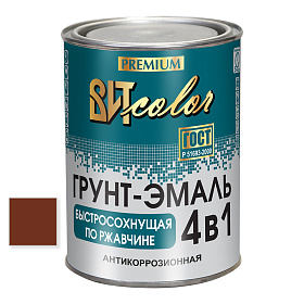 Грунт-эмаль  по ржавчине красно-кор. быстросохнущая  ВИТ color  0,8 кг.