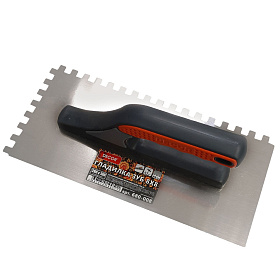 Гладилка DECOR 3К, 280х130мм, нерж., зуб 8х8мм, 0,7мм