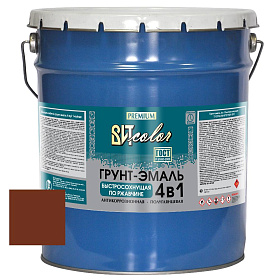 Грунт-эмаль  по ржавчине красно-кор. быстросохнущая  ВИТ color 18 кг.