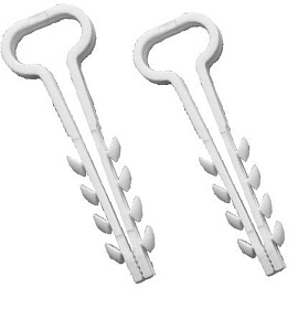 Хомут-дюбель 6-14мм.(100шт) белый для плоского кабеля