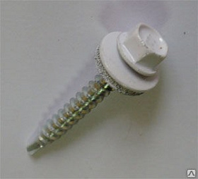 Саморез д/мет.черепицы 4,8х35 мм. (250 шт) белый RAL9003